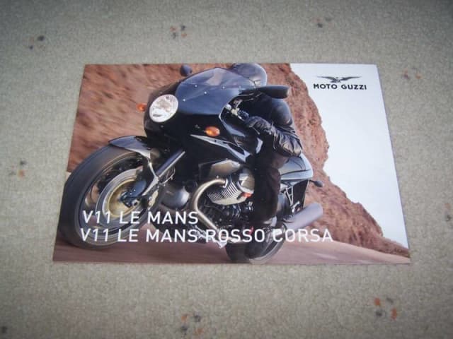 MOTO GUZZI V11 LE MANS ROSSO CORSA SALES BROCHURE Motorcycle