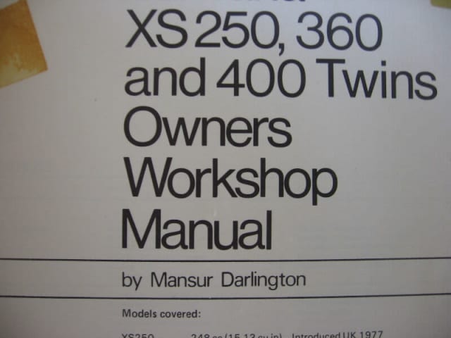 Yamaha Xs Motorcycle Twins Workshop Manual C