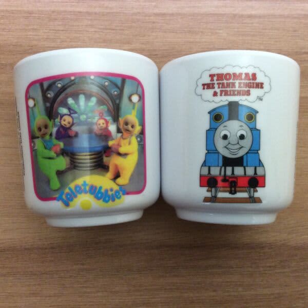 THOMAS THE TANK ENGINE AND TELETUBBIES EGG CUPS Other Kitchen