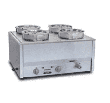 Roband Counter Top Bain Marie BM4E Includes 4x 200mm Round 7 25Ltr