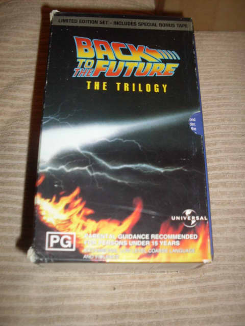 VHS Back To The Future Trilogy Box Set Wide Screen With Bonus Tape