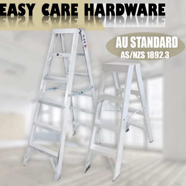 Double Side Sided Aluminium A Frame Step Ladder Ft Kg As Nzs