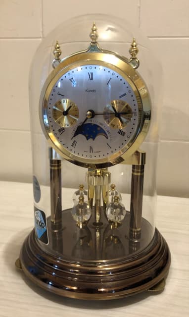 Anniversary Clock Kundo Quartz Time Moon Day Month Crystal Dome