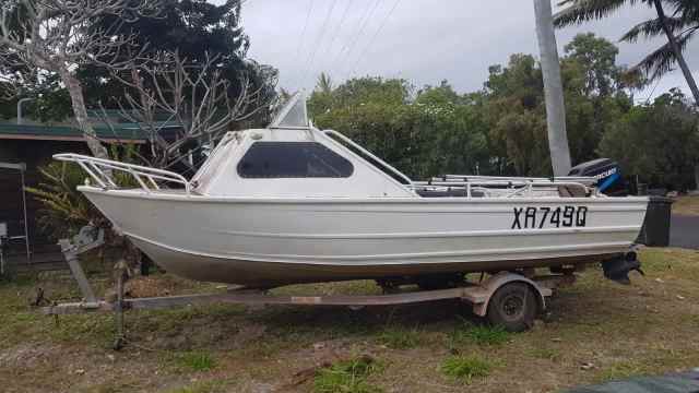 Half Cabin Aluminium 5 6 M 60 HP Includes Boat Trailer No Rego 4000