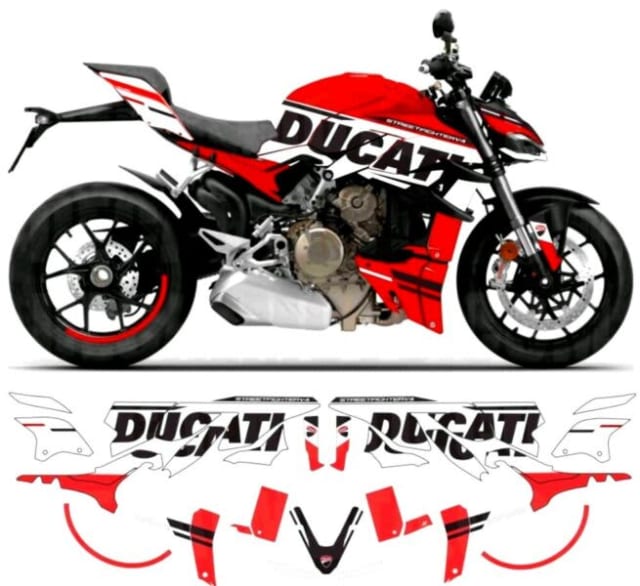 DUCATI STREETFIGHTER V4 CORSE LIVERY FAIRINGS GRAPHIC DECALS KIT