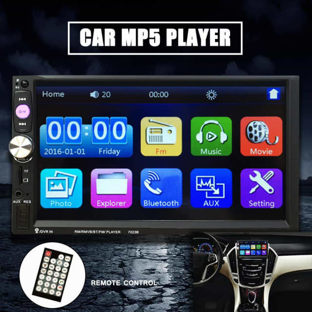 New B Inch Din Car Mp Player Stereo Radio Fm Usb Aux Hd Bluet