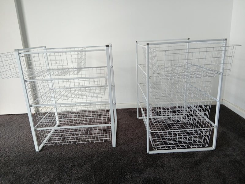 Pair of Wire storage basket racks62863407040257111