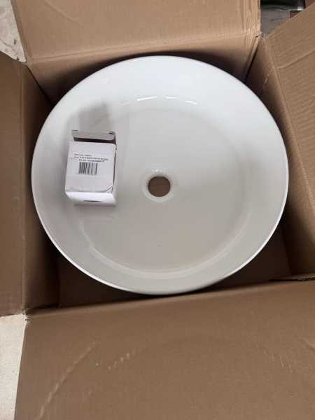 Basins top mount round includes waste  Raymor  White x4 630053239297311127