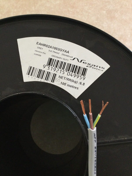 60m electrical lighting wire 3 core 2ce630115589454091123