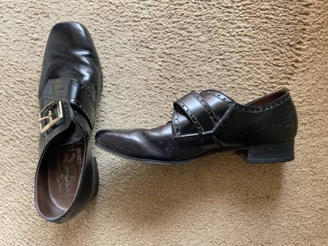 mens black leather shoes size 6