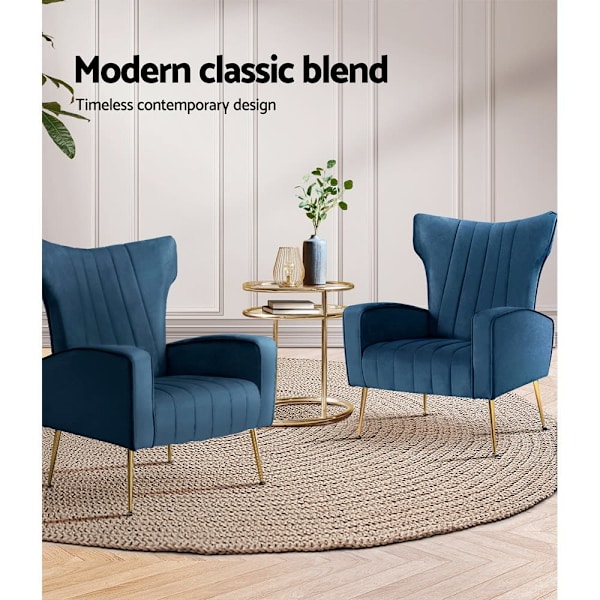 Armchair Navy Velvet Kate62863839457027114