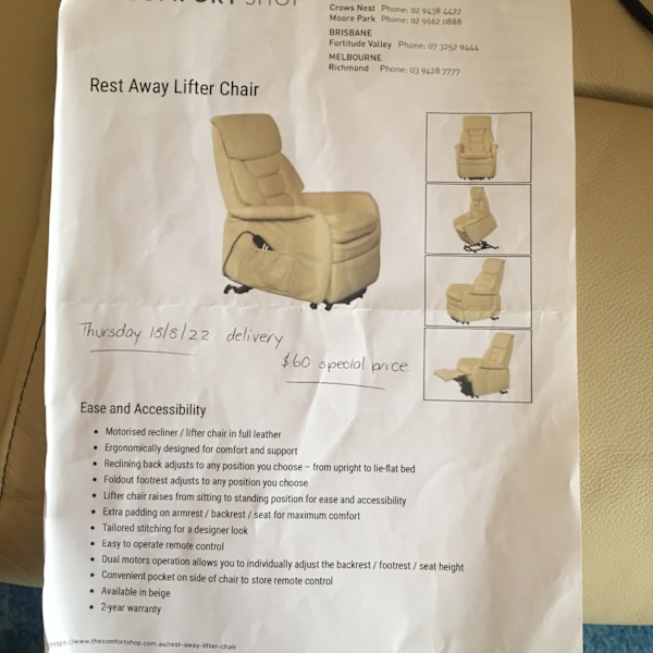 Rest Away Lifter Chair62863412982786112
