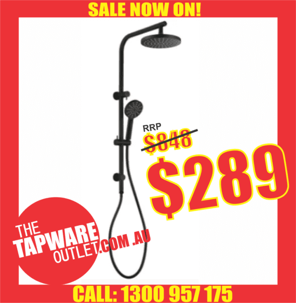 MATT BLACK SHOWER BATH MIXER DIVERTER SHOWER RAIL SET SHOWER HEAD63440281085441110