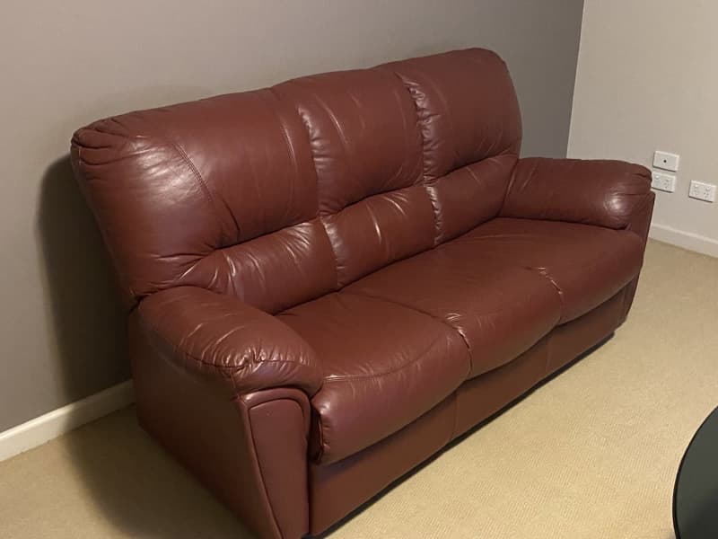 used leather three piece suites