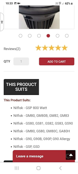 NILFISK  MOTOR63013783280642112