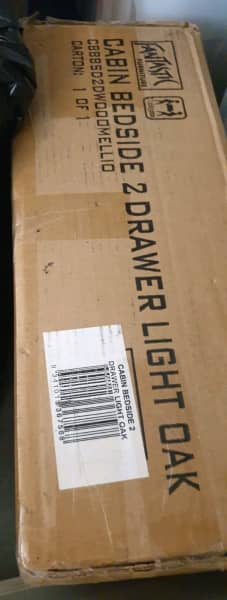 Brand new! Cabin Bedside 2 Drawer Light Oak 62863839802625113