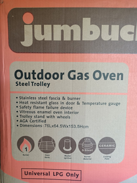 Jumbuck outdoor pizza oven gas oven new63014707024771111