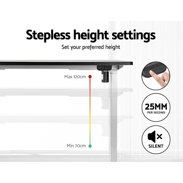 Standing Desk Motorised Sit Stand Desks Black 140CM62864723206913114