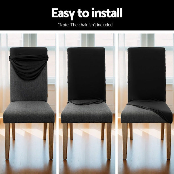 Dining Chair Covers 4x Slipcovers Spandex Stretch Banquet Wedding Blac62863375868290114