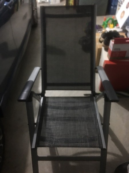 Out door chairs x 6 adjustable back rest & foldable used once628633814830091129