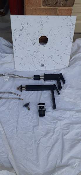 vanity top as new with flck mixer taps 63012914635777111