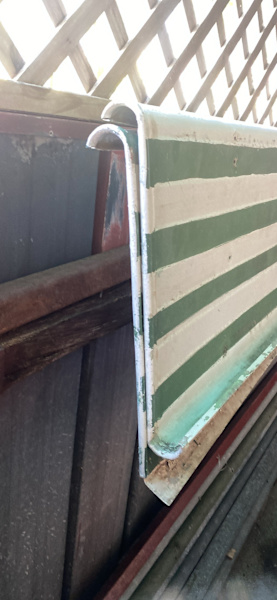 2 1960s outdoor metal window awnings garden installation  63440281104001111