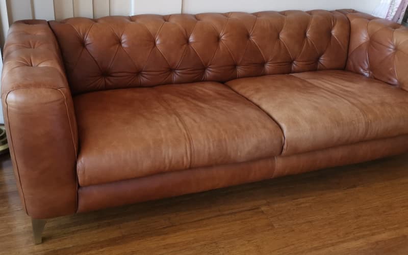 Leather Sofa Dubois Modern Chesterfield 3 seater62863412637187112