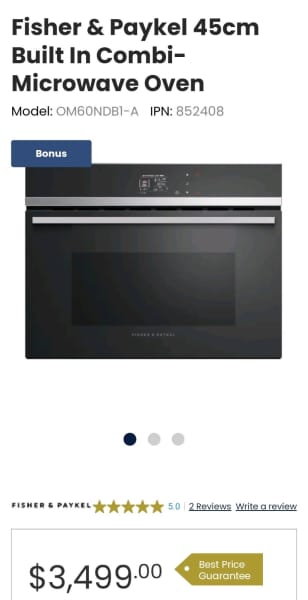 Fisher and paykel microwave Oven.Brand New63022179642754116