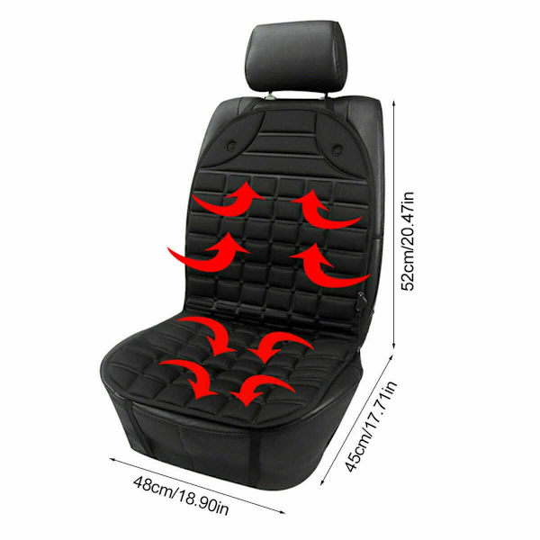 12V Universal Car Seat Heated Cover Cushion Heater Warmer Pad Temp 63018617486978111