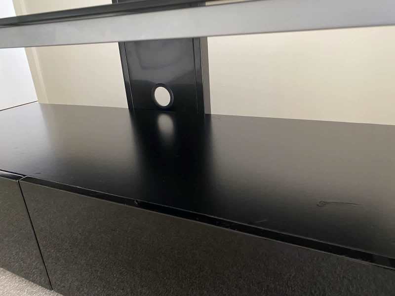 Black high-gloss TV cabinet with mount62863840929283114
