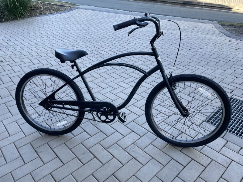 electra matte black cruiser