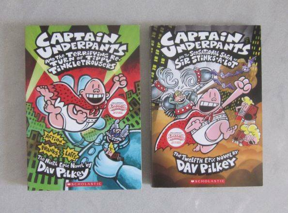 2 CAPT UNDERPANTS TERRIFYING TIPPY / SIR STINKS-A-LOT Pilkey