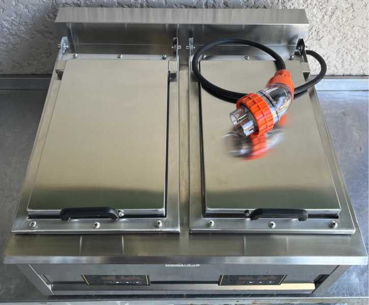 Double Electric Japan Fried Gyoza Cooker Dumpling Pan Fryer Griddle 63017318200835114