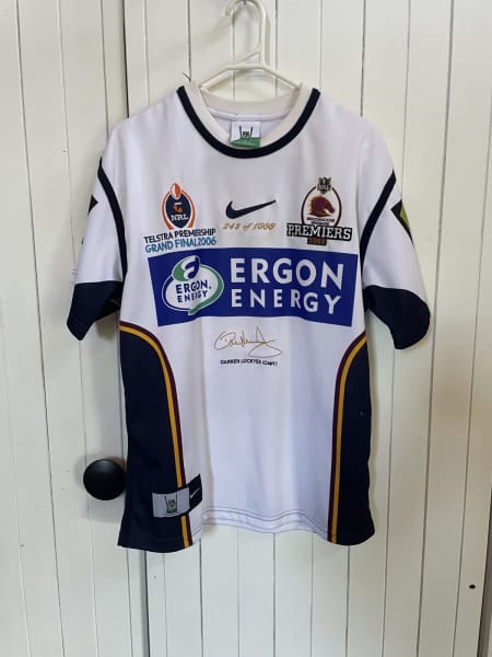 Batemans Bay Seahawks Football & Netball Club - Team Signed 2019 Brisbane  Broncos NRL Jersey