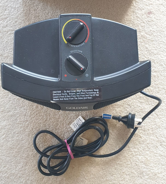 Goldair ceramic heater model 409963014706546050111