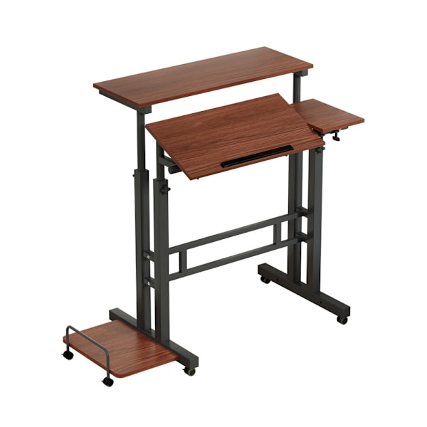 Laptop Desk Table Adjustable Dark Wood 80CM62863839225731112