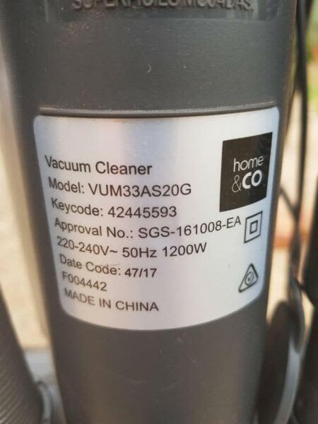 Home & Co Bagless Vacuum Cleaner 1200W63444014632065112