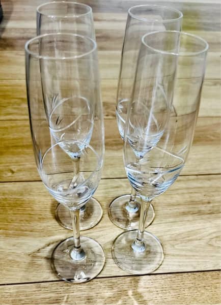 Vintage Irish Coffee Glasses Cristal D'arques One Pair EUC Made in