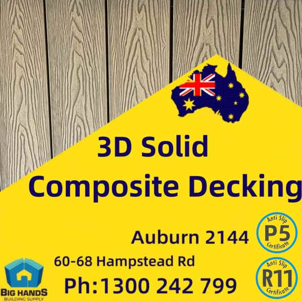 Autumn/Winter Sale 20% Off 3D Solid Composite Decking 140/25 5.4m63011176531715111