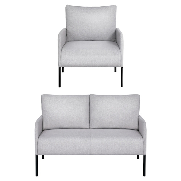 Armchair 4 Seater Sofa Set Pillow Gery Kane62863406595074111