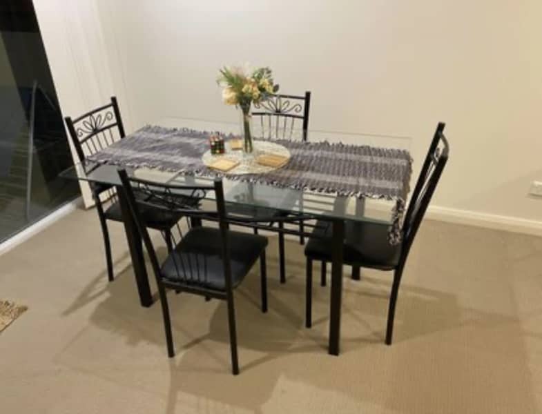 glass top dining table for sale