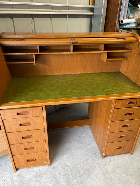 Mid century teak roll top desk62863406763521112