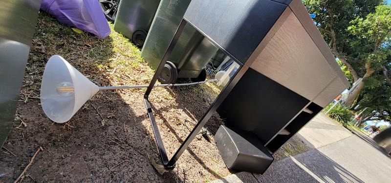 desk black,  dining chairs,  lamp, shelves,  ironing board Coogee 62864724372866112