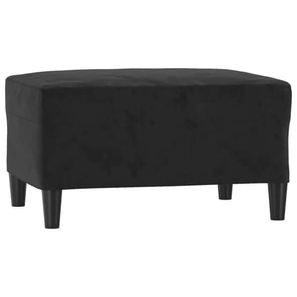 3 Piece Sofa Set with Cushions Black Velvet62863411724290114