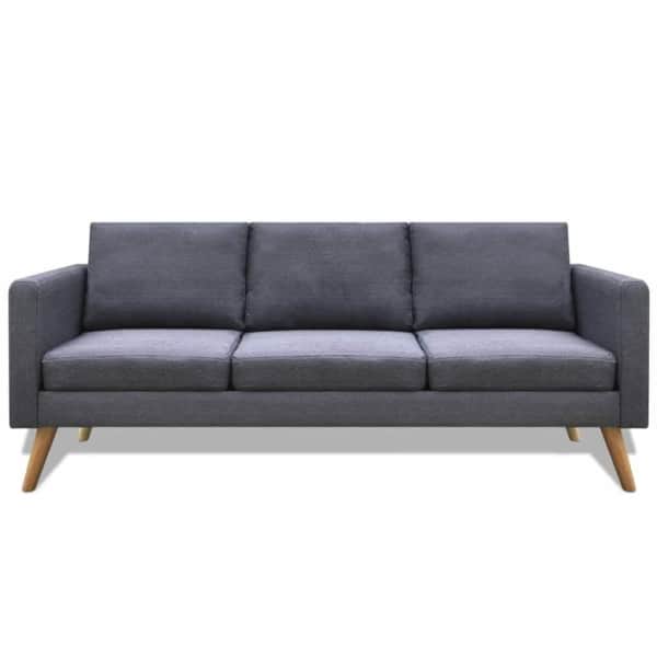 Sofa 3-Seater Fabric Dark Grey62863408421379112