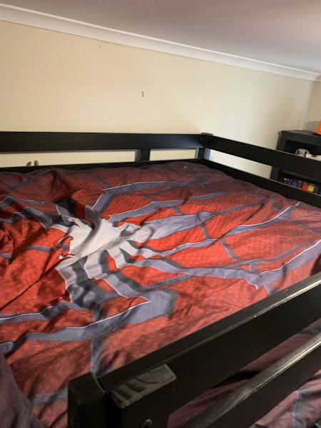 Teenage double bed black bunk62863408210434113