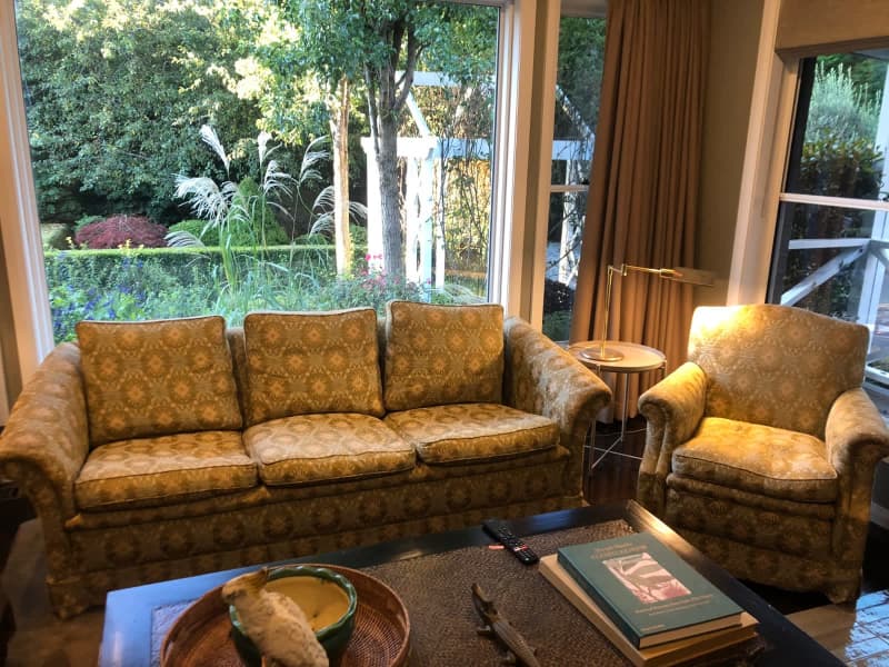 Green Brocade Sofa Baci Living Room