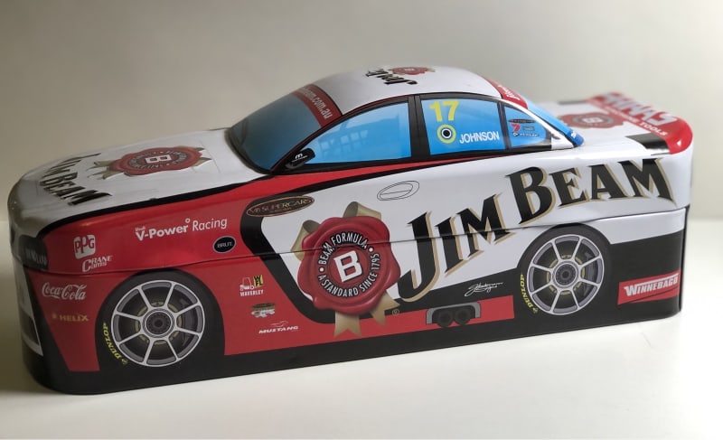 jim beam racing car tin