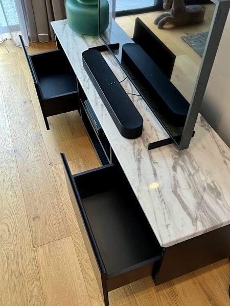 75% off RRP, real MARBLE top TV cabinet IMMACULATE62865820704769113