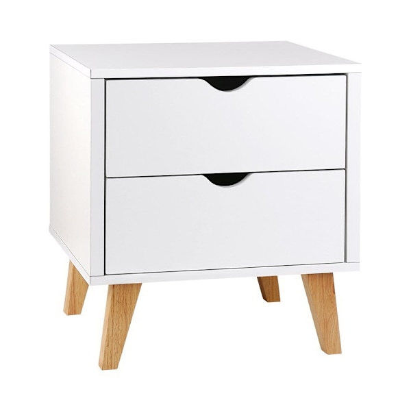 Bedside Table 2 Drawers - ANDERS White62863406489219111
